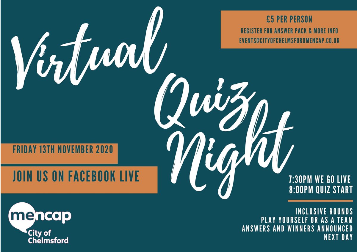 Signing up for our Virtual Quiz Night on Friday is super easy! 👍
Play individually, as a team, or compete against family and friends! 🏆
We promise a FUN evening, all while supporting a fantastic local charity! 😍
facebook.com/events/8527708…
#QuizTime #VirtualEvent #FridayLivestream