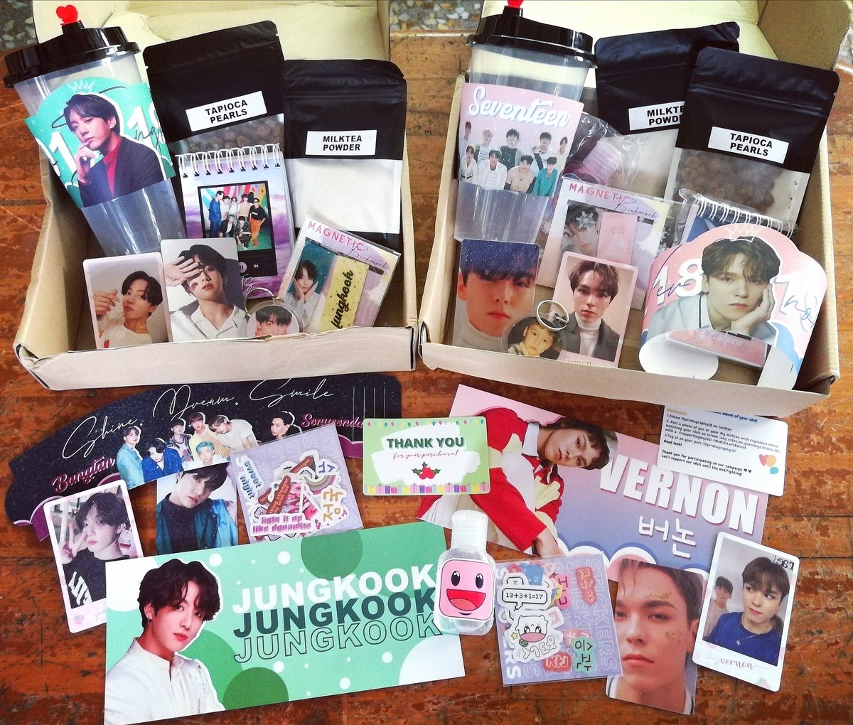 bbkpopstan's tweet photo. Got my DIY Milktea set today ! I enjoyed my stay-at-home cup sleeve event 💕 thank you so much for making this possible, @Printography18 ✨

i loved watching my idols while sipping one of my all-time fave drinks 👅🥰 #supportingmyidol #NoKidsLeftBehind https://t.co/DVklda319T