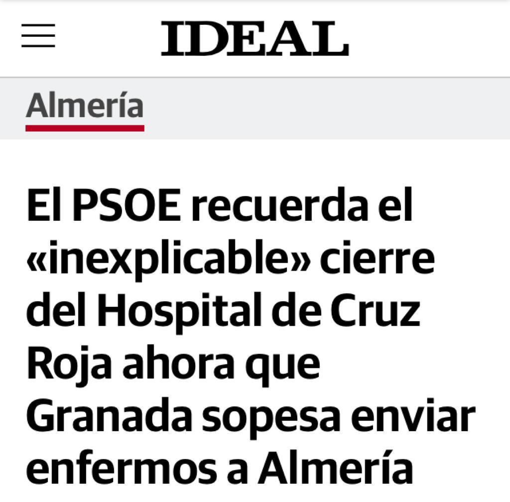 Moreno Bonilla no puede ir a Almería solo para hacerse la foto en el Hospital Materno-Infantil de Torrecárdenas, una infraestructura heredada del mandato anterior. Tiene que atender las urgentes necesidades sanitarias de esta provincia y responder por qué cierra la Cruz Roja.