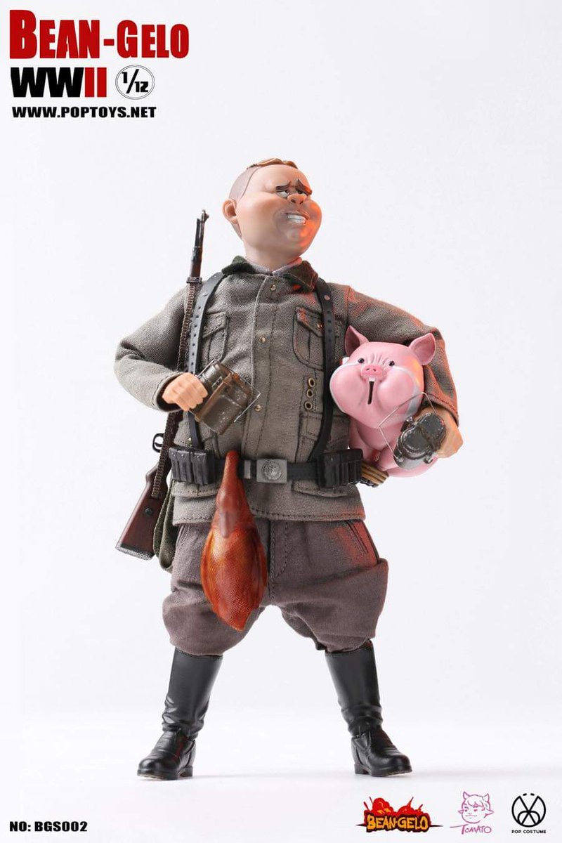 Cyrus0__0's tweet photo. 超有趣的，勁想入手

The POPTOYS team introduce the new 1/12 series of [Bean-Gelo]. This series aims to interpret the history of World War II in a humorous and fanciful way, which has a profound impact on all mankind. https://t.co/3yNYHtWzpb