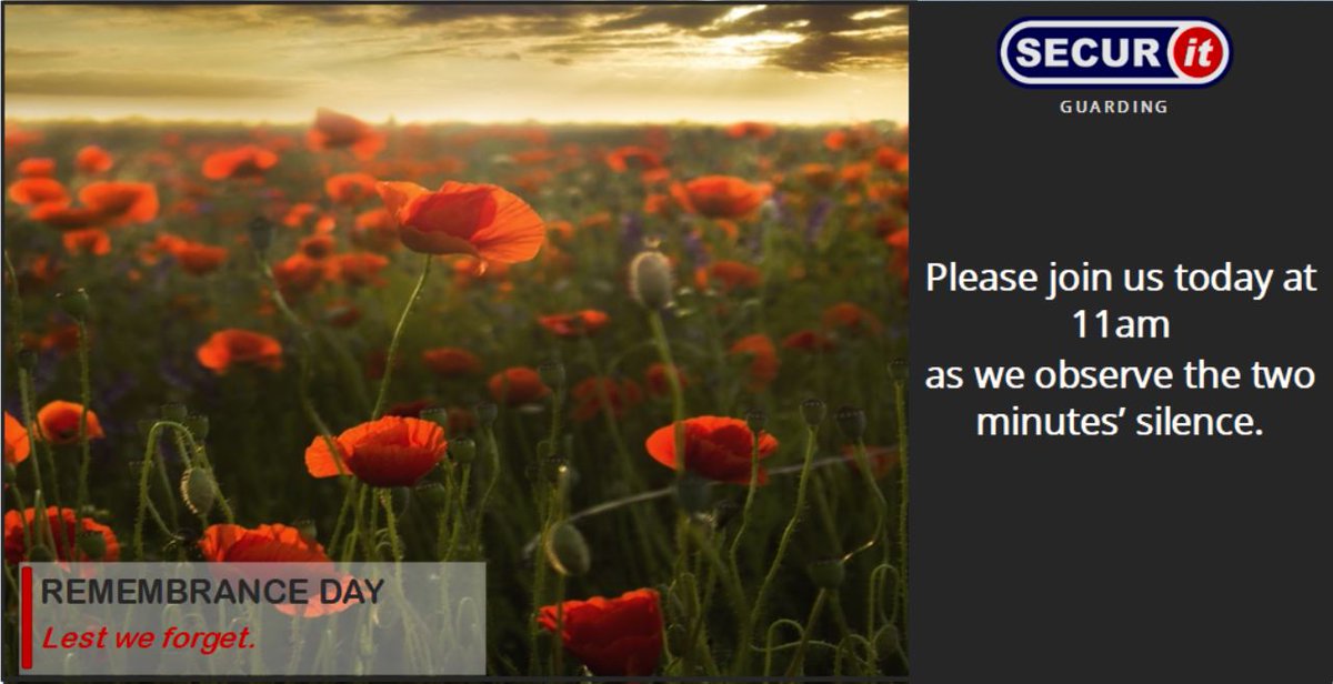 OperationsSecur's tweet photo. At the eleventh hour on the eleventh day of the eleventh month – we will remember them.
#rememberenceday #rememberence #armisticeday  #poppyappeal #lestweforget #peace #security #111111 #silence https://t.co/fOak152F4O