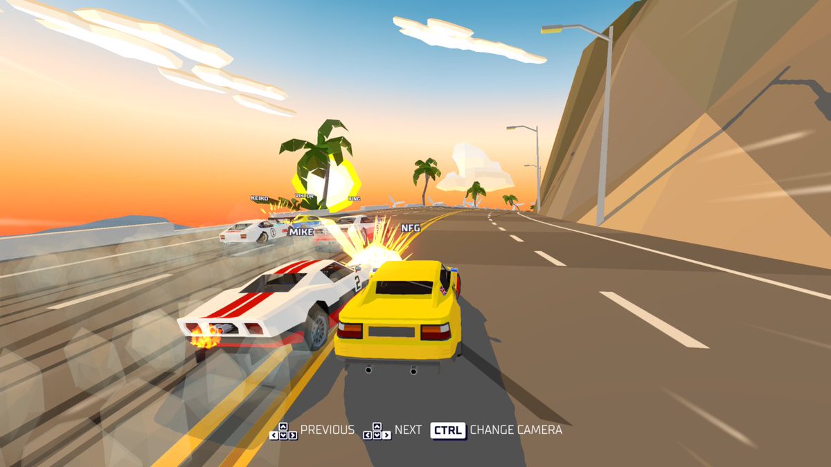 NFGgames's tweet photo. A brief tale of three racing games: Hotshot Racing, Inertial Drift, and Horizon Chase Turbo.

One of them isn't very good.  The other two are brilliant in different ways.

https://t.co/JmdOkBwmo7 https://t.co/oYGqcgDgH7