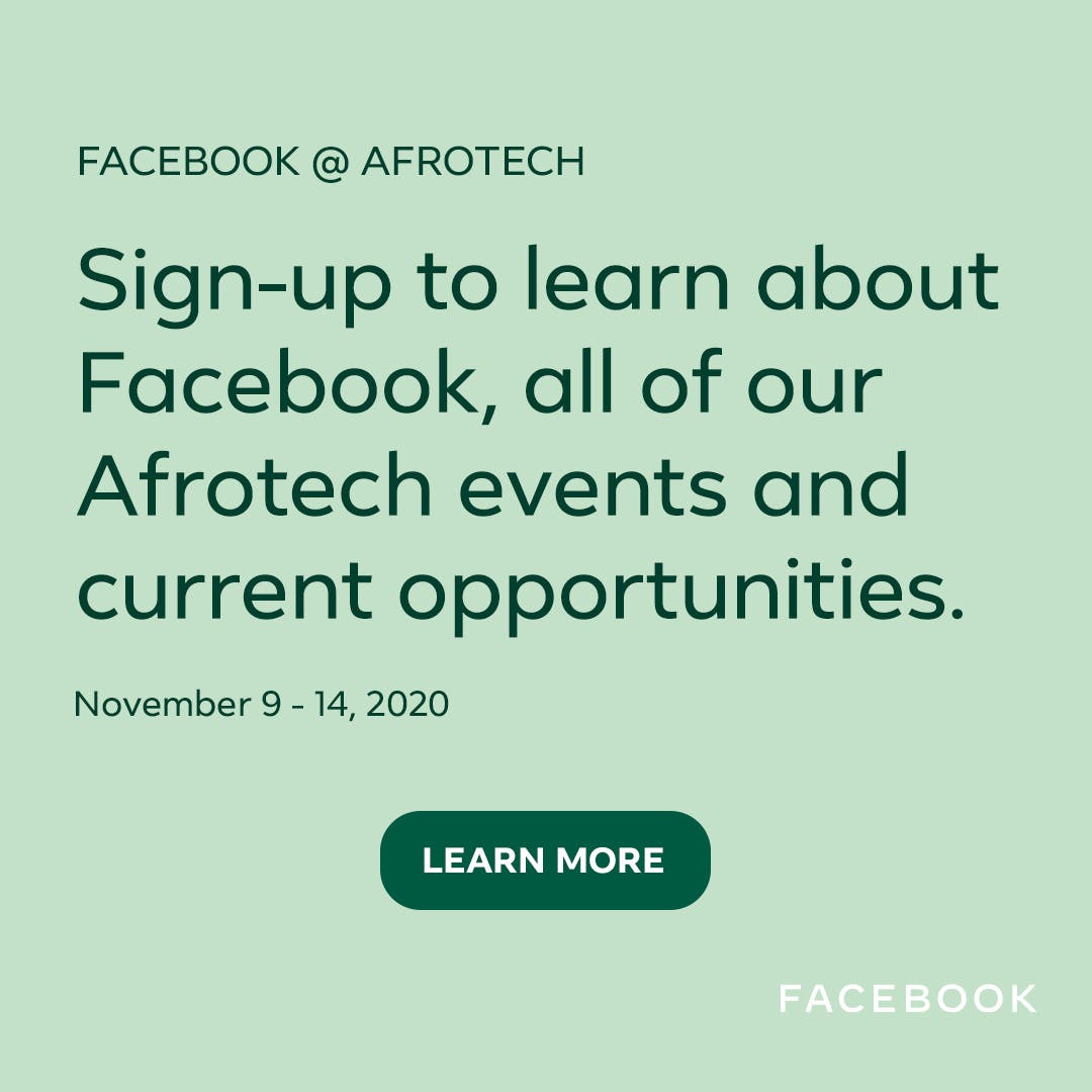 AimeeCharman's tweet photo. Top engineers, product managers, marketing managers and leaders from Facebook’s Black@ community are sharing their career journeys and interview tips. RSVP today to learn more and get connected. #FacebookLife #BuildCommunity #AfrotechWorld https://t.co/EvSwsWF04F https://t.co/Pp1u8pkIhv