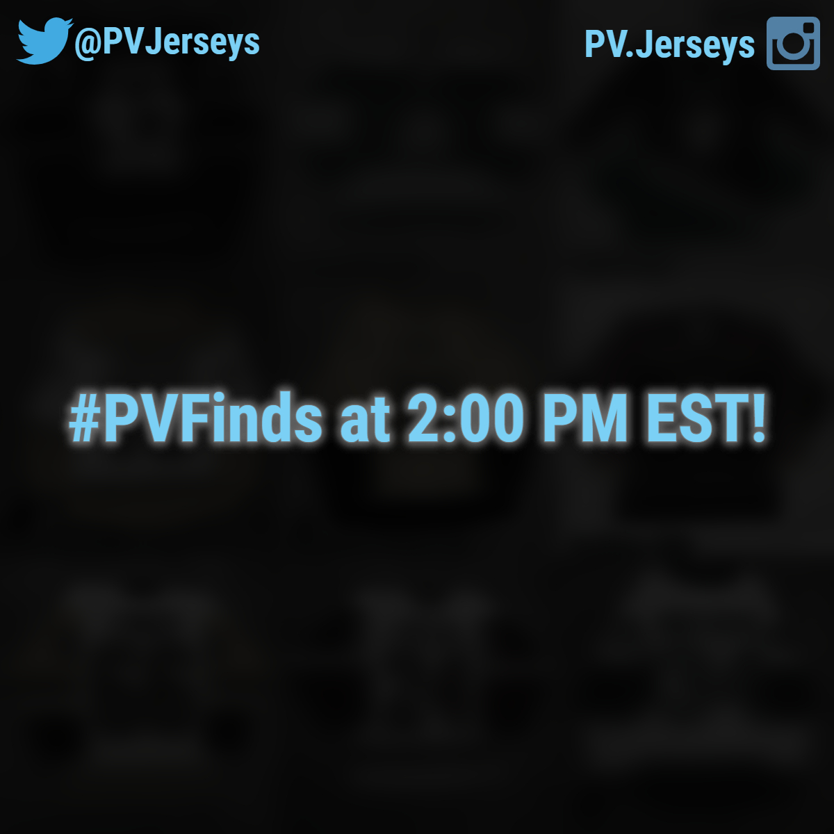 PVJerseys's tweet photo. 🚨Almost time for another round of #PVFinds!🚨
👉Follow & RETWEET this tweet for a sneak peak at Friday's round of #PVFinds an hour early!👈
Drop coming in two hours!
🗒️There's also a #PVProTip coming today as well!🗒️
#PVFinds #PVProTips #HockeyTwitter https://t.co/dQAVQ6lygu