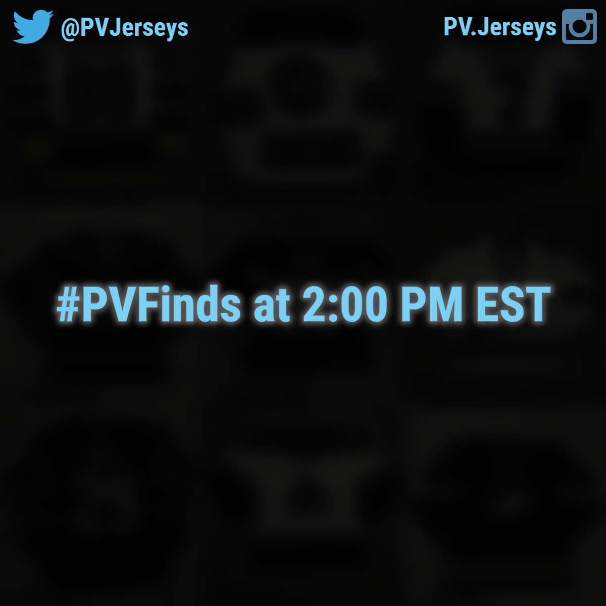 PVJerseys's tweet photo. 🚨Almost time for another round of #PVFinds!🚨
👉Follow & RETWEET this tweet for a sneak peak at Friday's round of #PVFinds an hour early!👈
Drop coming in two hours!
🗒️There's also a #PVProTip coming today as well!🗒️
#PVFinds #PVProTips #HockeyTwitter https://t.co/dQAVQ6lygu