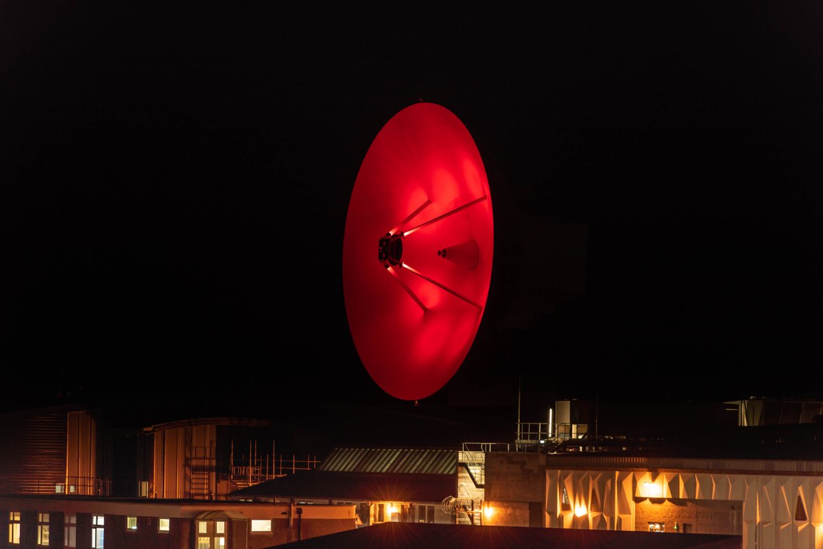 For the fifth year running, we've lit up one of the satellite dishes at our Bude site to look a giant poppy in support of <a href="/PoppyLegion/">Royal British Legion</a>'s #PoppyAppeal. 

#ArmisticeDay #WeWillRememberThem #LestWeForget