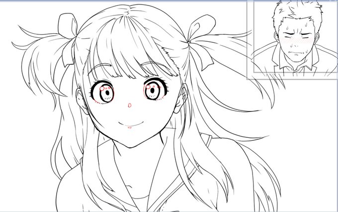 ようやくPen入れほぼ終了!明日は色決めです。 