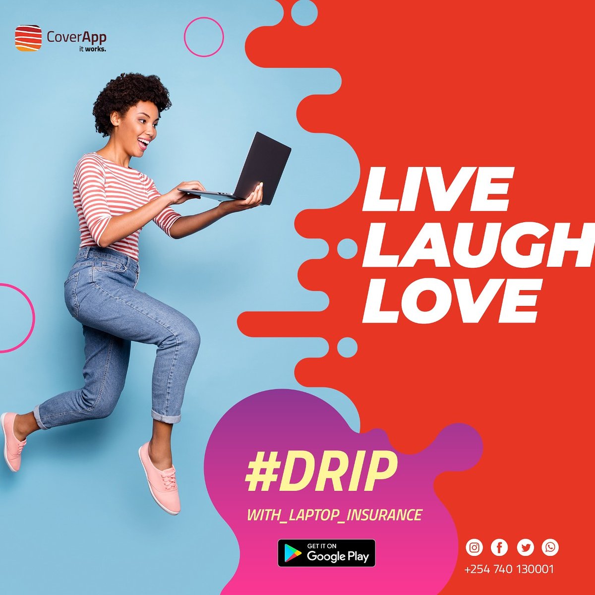 CoverAppKE's tweet photo. All of the security software in the world won’t protect you against bag-snatchers and accidental damage. But CoverApp will!
.
Download CoverApp on Playstore and purchase your laptop cover online for as little as 100bob per month. Or call 0740130001
#coverapp
#itworks
#laptopcover https://t.co/28qIhYVq0R