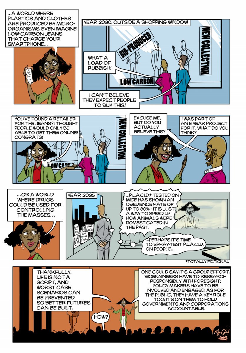 Clarissajaz's tweet image. We just made a comic about our scientific publication! We used foresight to find out bioengineering issues that will be important in 5-15 years!
#scienceforsociety #scienceforpolicy 
@eLife
@CSERCambridge 
@Cambridge_Uni 
@AcademicChatter 
@SAPEAnews 
@INGSciAdvice 
@ISC 
@wef