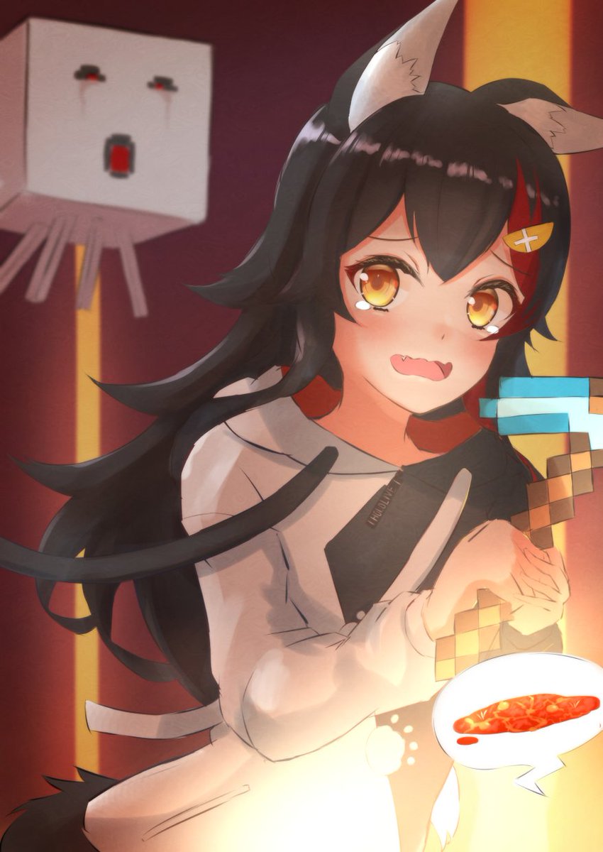 たいふぉ お絵描き ネザー探索は足元注意 みおーん絵 ミオかわいい