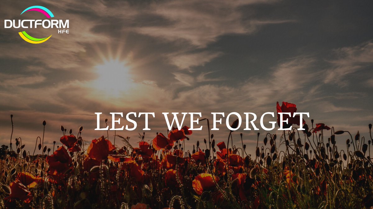Ductform's tweet photo. During such difficult times, it’s easy to forget that the prosperity we now enjoy, is due to those who fought and gave their lives for it

Ductform HFE would like to take a moment to honour and express our gratitude to the brave soldiers who fought for the freedom of our country https://t.co/sRAK4AT3kR
