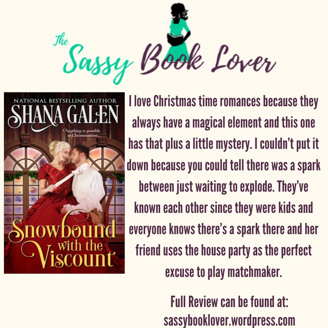 SassyBookLover's tweet photo. #BookReview of Snowbound with the Viscount by @shanagalen 

Full review on my blog. 
https://t.co/VRo4GIcAO8

#bookstagram #historicalromance #bookblog #newrelease #romancereader https://t.co/IE9147C8Tb