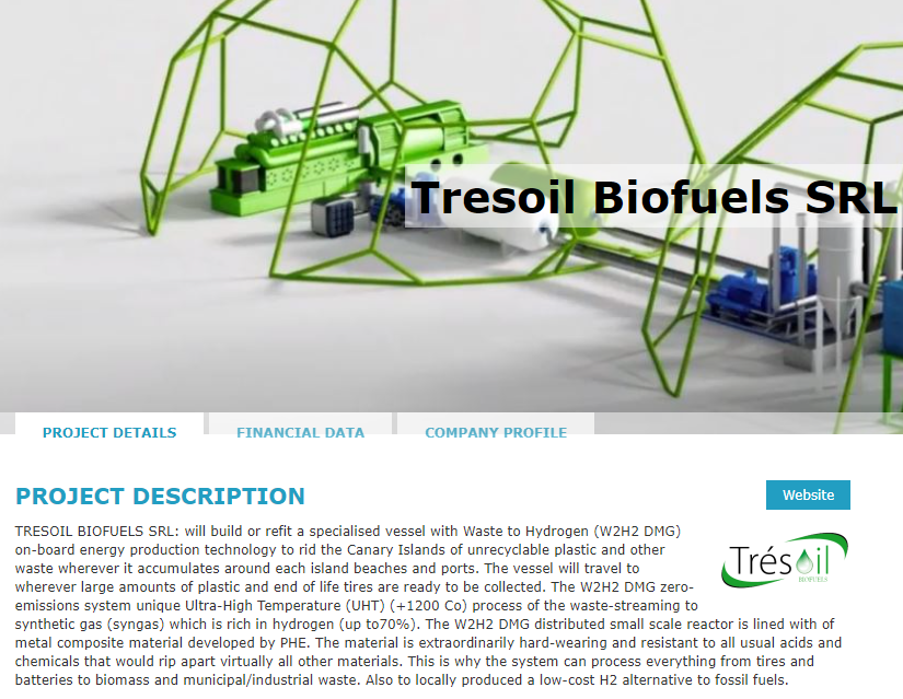 EU_BlackSeaAM's tweet photo. Explore the #BlueInvest pipeline for promising #BlueTechs & entrepreneurs: amongst the 122 projects available, meet @tresoilhydrogen, 🇷🇴 based in #Romania, this company explores the #Hydrogen🔌transition as a solution to recycle ♻️ #marinelitter plastics🌊 https://t.co/O3zRgSa0pj https://t.co/DxEMK6g7pd