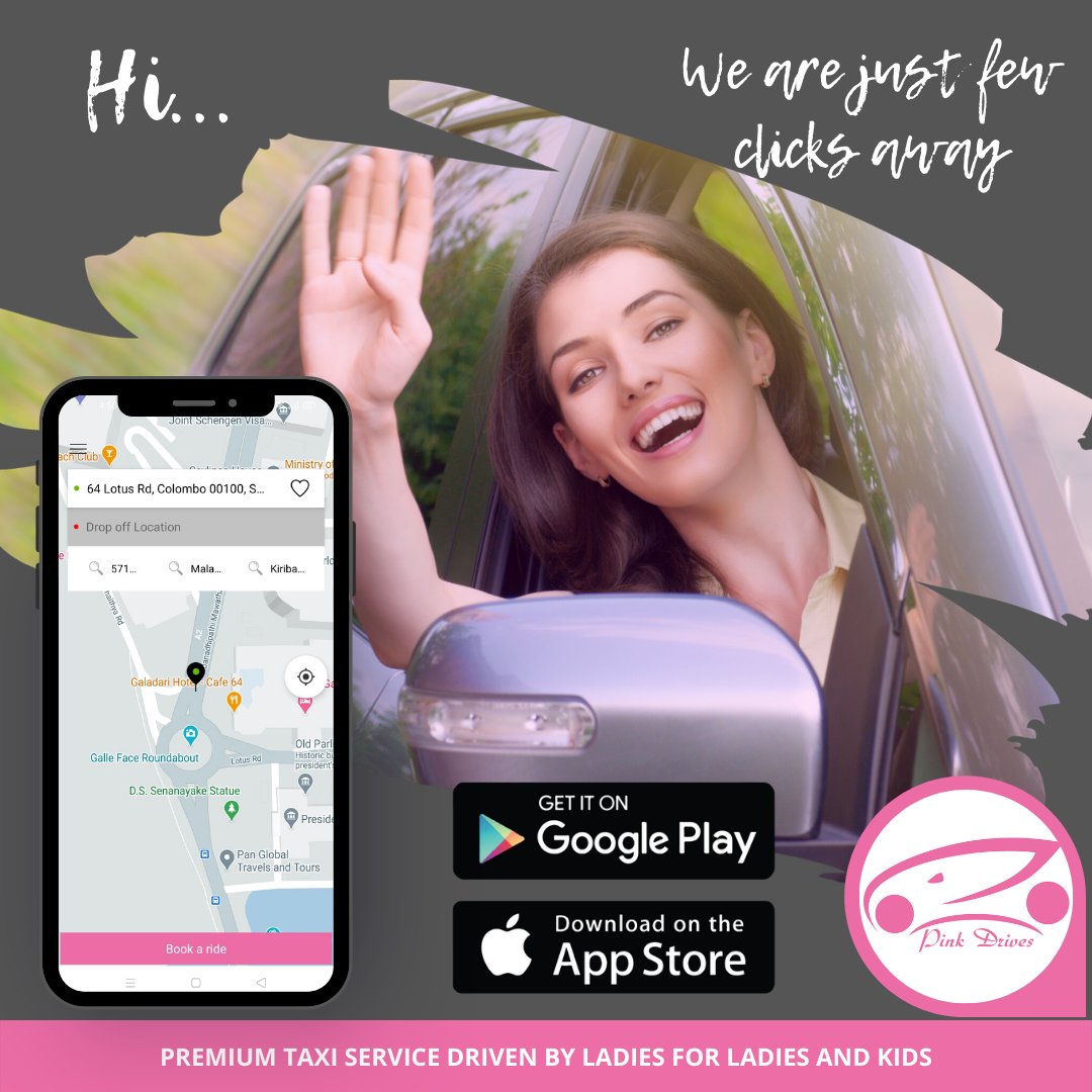 PinkDrives's tweet photo. 𝗣𝗶𝗻𝗸 𝗗𝗿𝗶𝘃𝗲𝘀 offers a premium taxi service 𝙙𝙧𝙞𝙫𝙚𝙣 𝙗𝙮 𝙡𝙖𝙙𝙞𝙚𝙨 𝙤𝙣𝙡𝙮 exclusively for the 𝙡𝙖𝙙𝙞𝙚𝙨 𝙖𝙣𝙙 𝙠𝙞𝙙𝙨 to facilitate safer &amp; convenient ride while empowering women. 
We are just few clicks away.
Download the app https://t.co/gge4WgLBIG https://t.co/un273iaTns