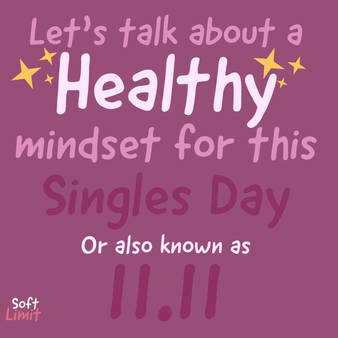 Let’s talk about a healthy mindset for this singles day, head over to our IG 💗