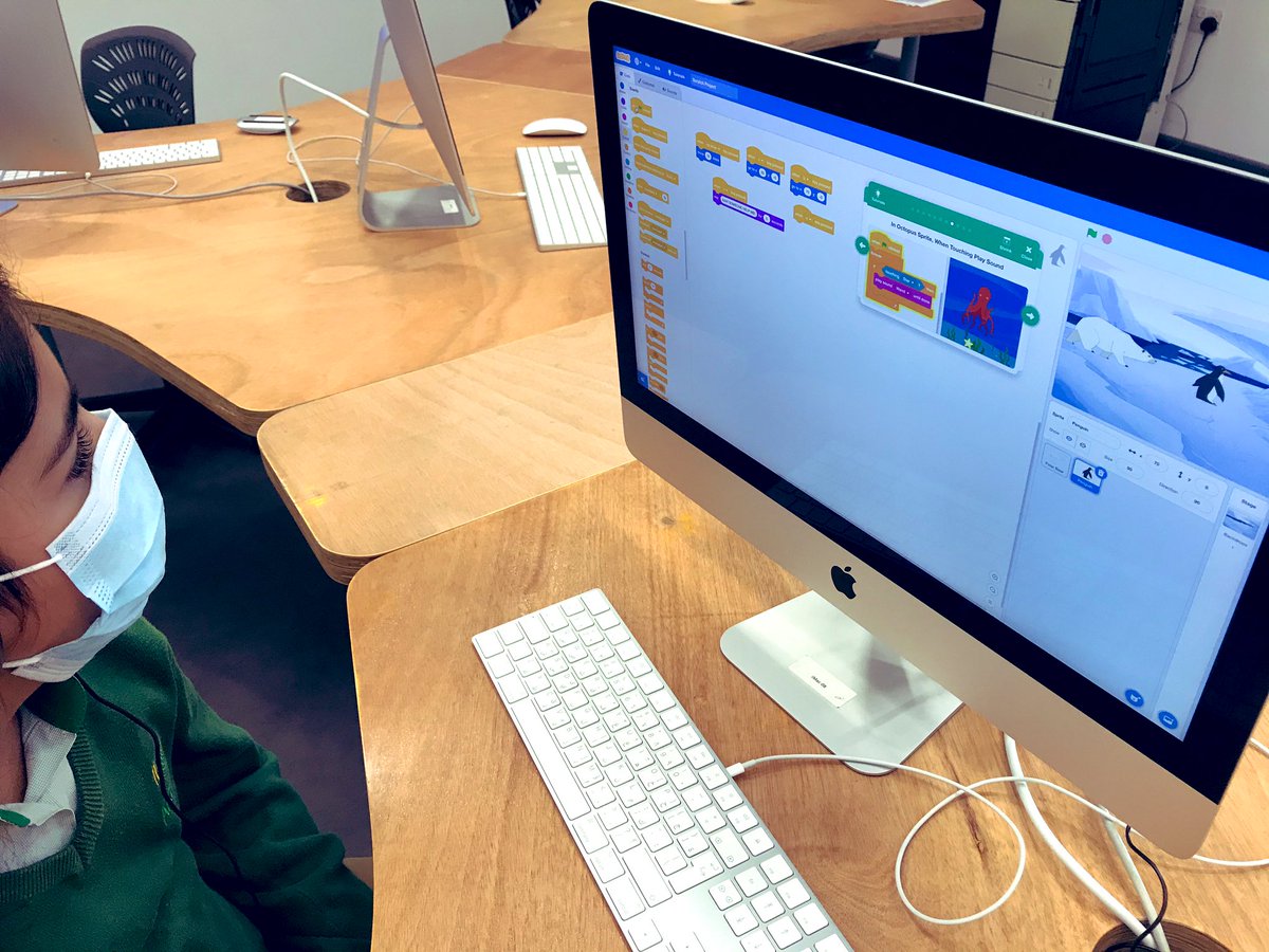 GeorgeStokesHoP's tweet photo. Today in computing @ArborYear5 used their prior knowledge of food chains from @ArborYear4 to programme models of the tundra, aquatic, forest and desert biomes within an interactive chase game. https://t.co/BBUmIpCrAI