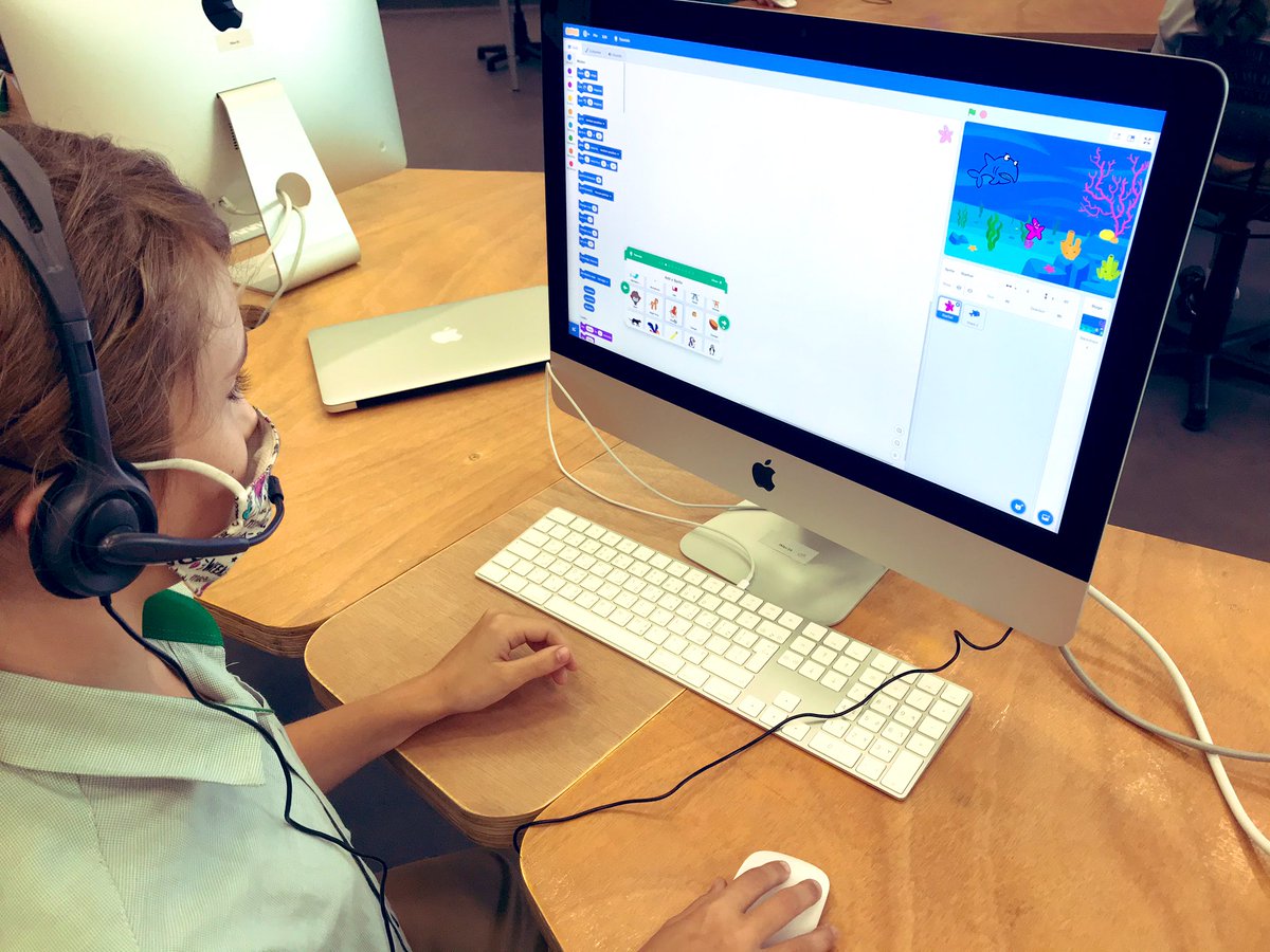 GeorgeStokesHoP's tweet photo. Today in computing @ArborYear5 used their prior knowledge of food chains from @ArborYear4 to programme models of the tundra, aquatic, forest and desert biomes within an interactive chase game. https://t.co/BBUmIpCrAI