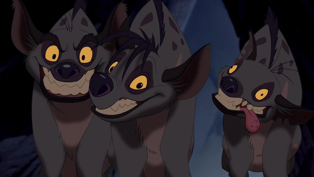Y’all remember how Whoopi Goldberg voiced Shenzi from Lion King? It may be a coincidence but having a female as the leader is accurate. Spotted hyenas live in a matriarchal society. The clans are led by an alpha female. The females are bigger and more aggressive.