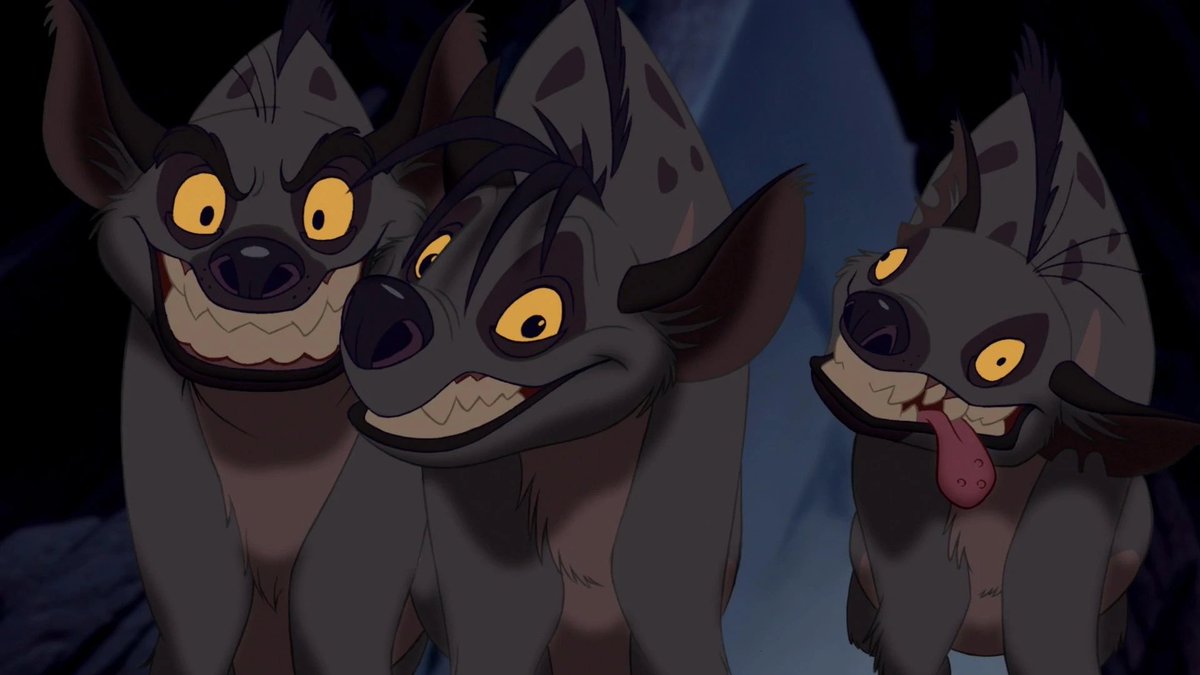 Y’all remember how Whoopi Goldberg voiced Shenzi from Lion King? It may be a coincidence but having a female as the leader is accurate. Spotted hyenas live in a matriarchal society. The clans are led by an alpha female. The females are bigger and more aggressive.