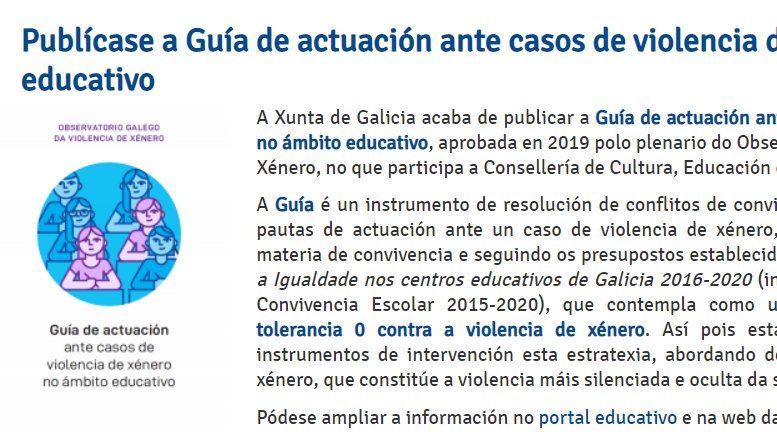 FErgueteIntegr's tweet photo. A @Xunta publica a 'Guía de actuación ante casos de violencia de xénero no ámbito educativo'.

📑Le máis ou descarga a guía nesta ligazón: https://t.co/zKLz5Ff84I https://t.co/KWtEDFCuy8