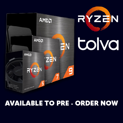 TolvaPC's tweet photo. ⛔PRE - ORDER ALERT⛔
Yes that's right we have the NEW #Ryzen5000 SERIES🔥 available to PRE - ORDER NOW. We have a limited amount due on the 20/11/2020. PRE - ORDER TODAY to reserve your CPU. #COVID19 #Lockdown2 #Ryzen 
👇PRE - ORDER YOURS HERE 👇
 https://t.co/l0ocpUHxpF https://t.co/rFJSgbUG8x