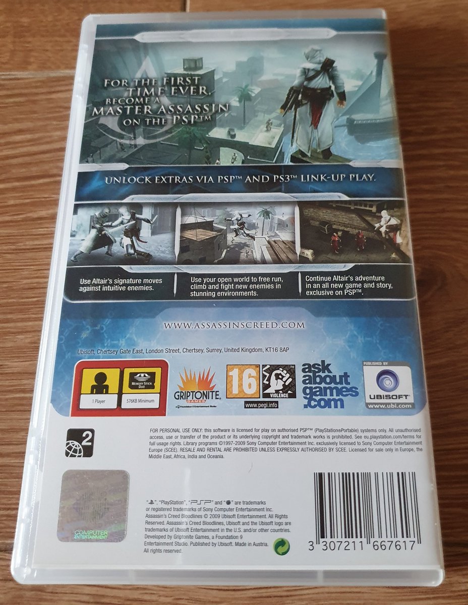 jakcra's tweet photo. With the release of #AssassinsCreedValhalla I had to revisit this one for this #PspWednesday 😀 🎮👍 #psp #psparadise #GamersUnite #AssassinsCreed https://t.co/sKmWdaH0IY