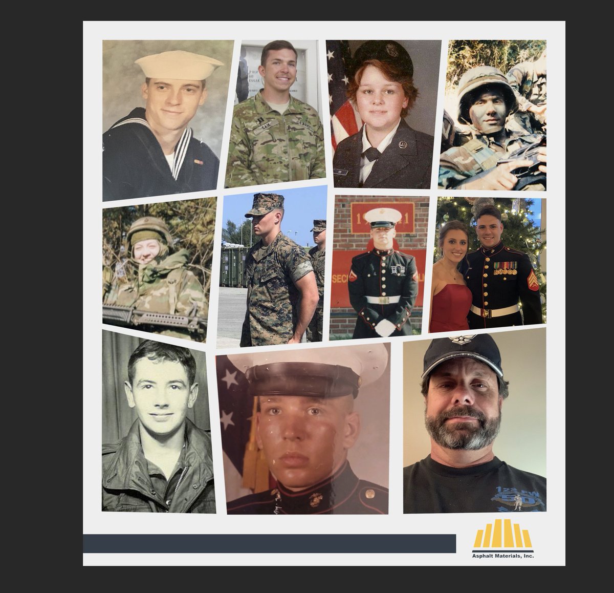 ami_asphalt's tweet photo. Nothing makes us prouder than to say we have veterans among us who choose to work for Asphalt Materials. On Veterans Day and every day, we honor and thank you.
See More On Our AMI Family Here: https://t.co/bHqXyRqd0n #AMIstrong #VeteransDay2020 #VeteransDay https://t.co/NTlHomHKqz