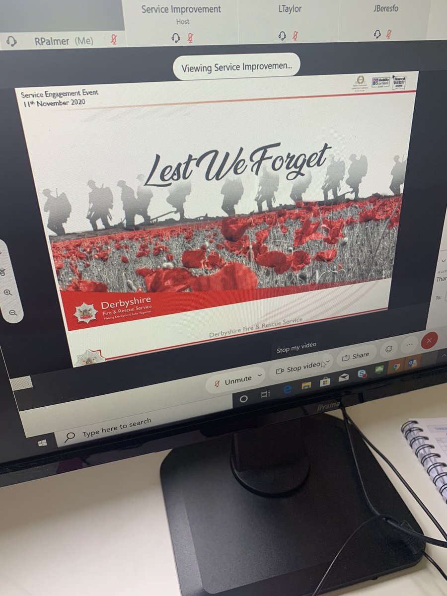 We may not be able to meet as a team but Covid is no barrier to our Service engagement as we plan to meet future challenges &amp; gain employee insights. A great and valuable event organised by the department,  paused temporarily to pay our respects for #ArmisticeDay