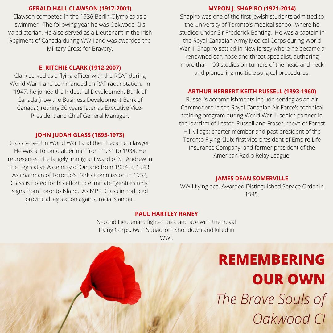 TDSB_Oakwood's tweet photo. Today we remember the fallen..... #myoakwood #monécoleoakwood https://t.co/zp7T39R0XI