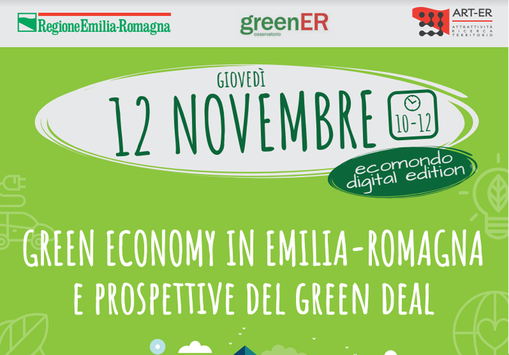 📆 12 novembre 2020- ⏰10-12
📌 Appuntamento con "#GreenEconomy in #EmiliaRomagna e prospettive del #Green Deal, evento #online organizzato da ART-ER all’interno dello stand virtuale della <a href="/RegioneER/">Regione Emilia-Romagna</a>  in occasione di <a href="/Ecomondo/">Ecomondo</a>  Digital Edition.

👉 art-er.it/2020/11/green-…