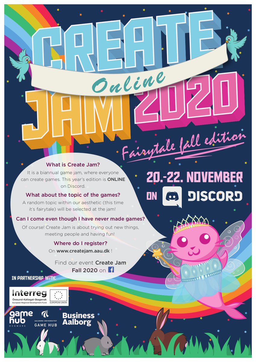 createjamdk's tweet photo. The gates to registration have been opened!✨⚔🧜‍♀️

You can now sign up to this fall’s grand game jam at https://t.co/TdI7utpttn!

Start your adventure early and sign up to get access to the epic pre-jam chat on 👾Discord👾

#createjam #createjamfall2020 #dkgame #gamejam https://t.co/Ui1q2fuYtV