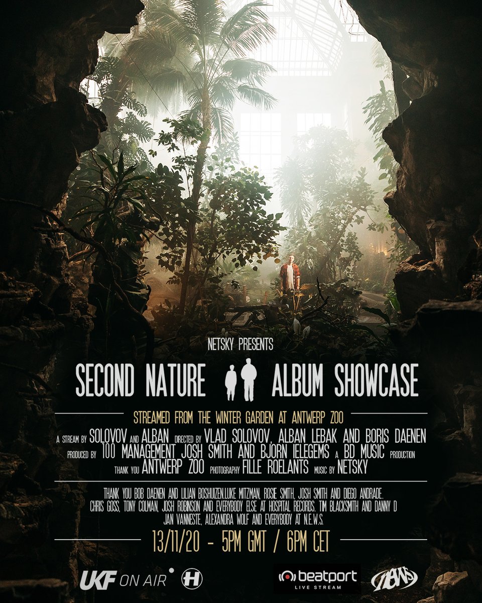 netskymusic's tweet photo. Second Nature Album Showcase live stream from the Wintergarden at @zooantwerpen. This Friday. 5pm GMT / 6pm CET. 💚 Photo: @FilleRoelants https://t.co/3xrOo3u8i7