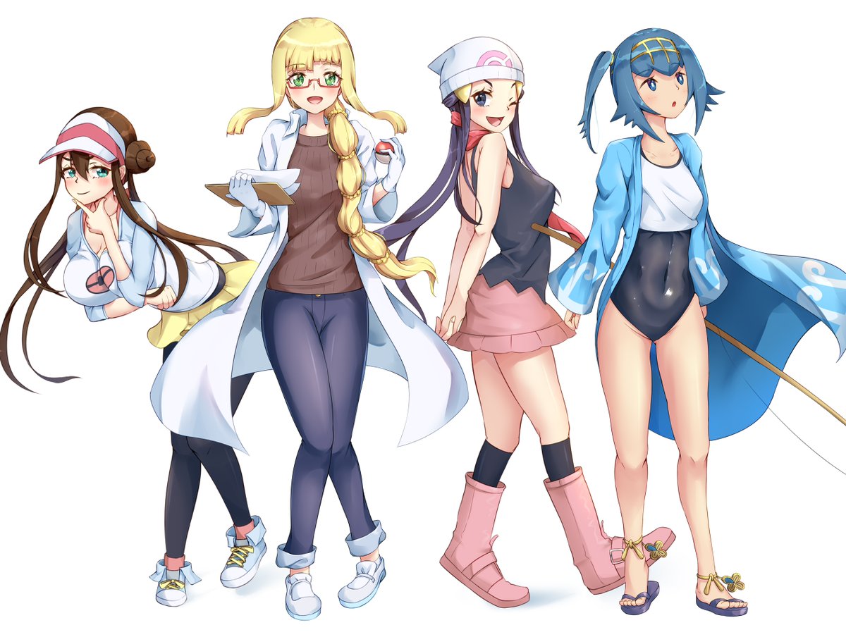 ポケモン マホイップとディアンシーの擬人化ラフです 綵花のイラスト