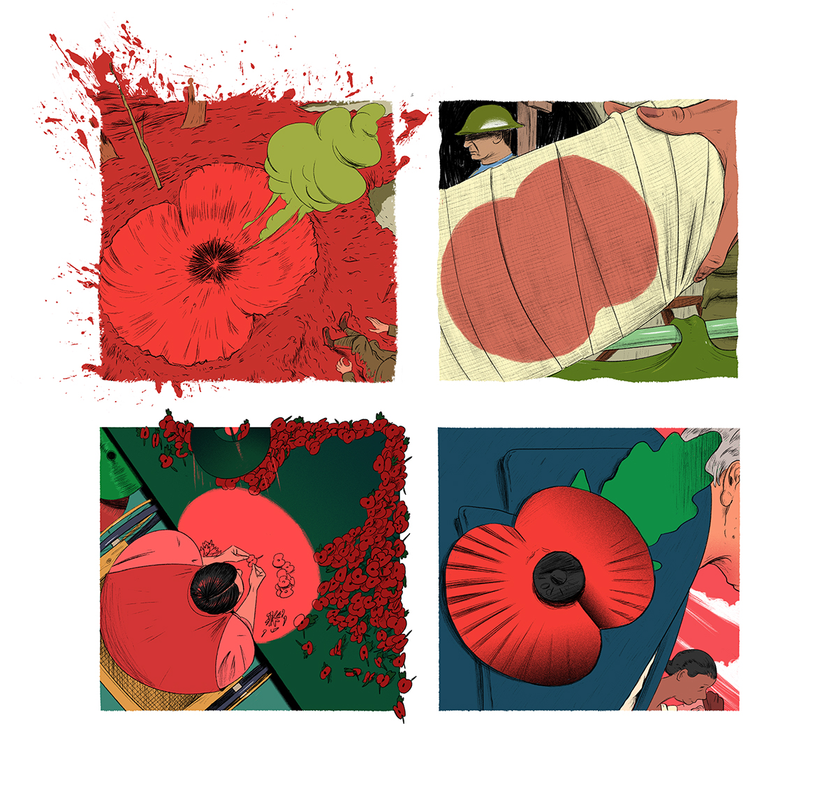 illosausage's tweet image. A couple years ago I worked on the Richmond First World War Stories project. I illustrated 12 aspects of how WW1 affected the Richmond area. #LestWeForget #RemembranceDay2020