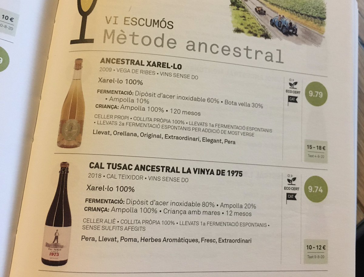 Molt contents amb la puntuació de 9,74 de la @LaGuiaVinsCat que fa que sigui el segon més valorat dels #ancestrals 😀🍾#CalTusac #Xarello #VinsNaturals #NaturalWines #AgriculturaEcològica #OrganicVineyards #Vilafranca #StaMargarida #Penedès #Tasting #Sommelier