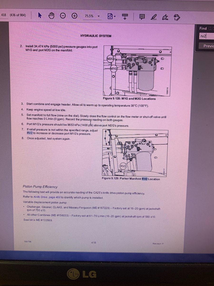 RobHolmes87's tweet photo. @bencrippsC97 RV2 is the pressure relief valve for the centre draper if you have a Parker valve block. https://t.co/XsVEDff3VP