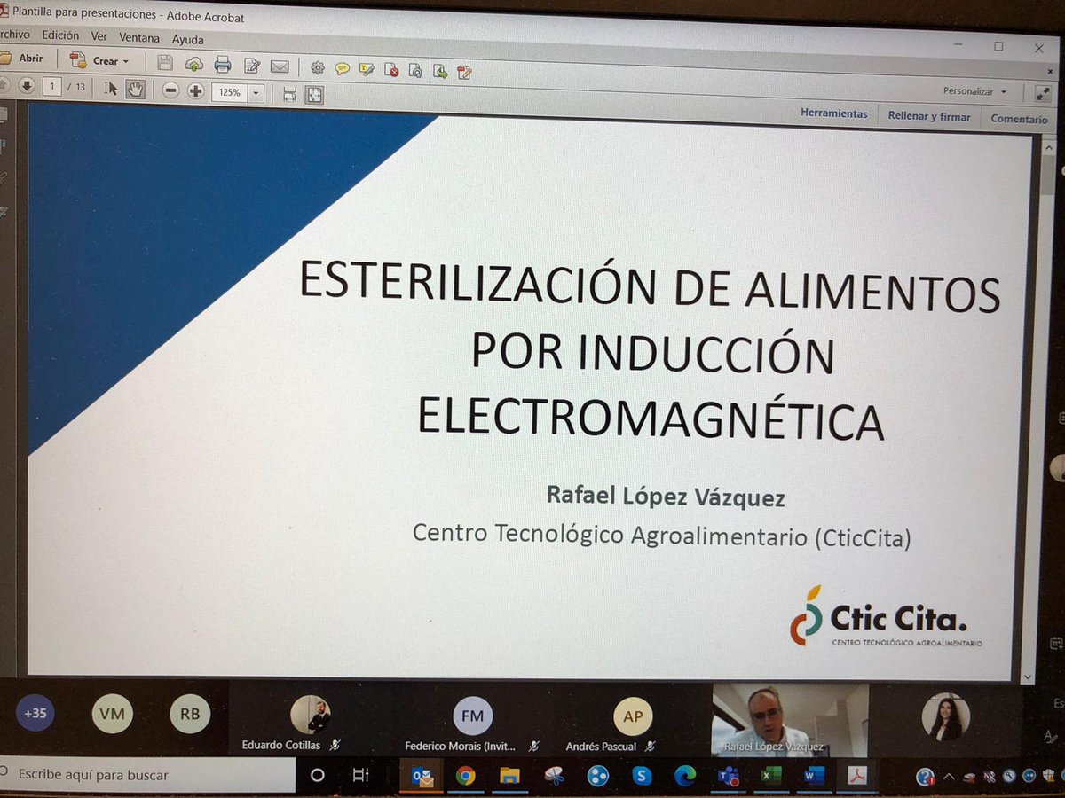 Food4LifeSPAIN's tweet photo. 👥 En esta reunión del GT de Calidad, Producción y Sostenibilidad de hoy...

- @CticCita ha hablado sobre la esterilización de alimentos mediante la inducción electromagnética
- @co2st_tem sobre la monitorización industrial y eficiencia energética en el sector de la alimentación https://t.co/VZZHSzZ45E