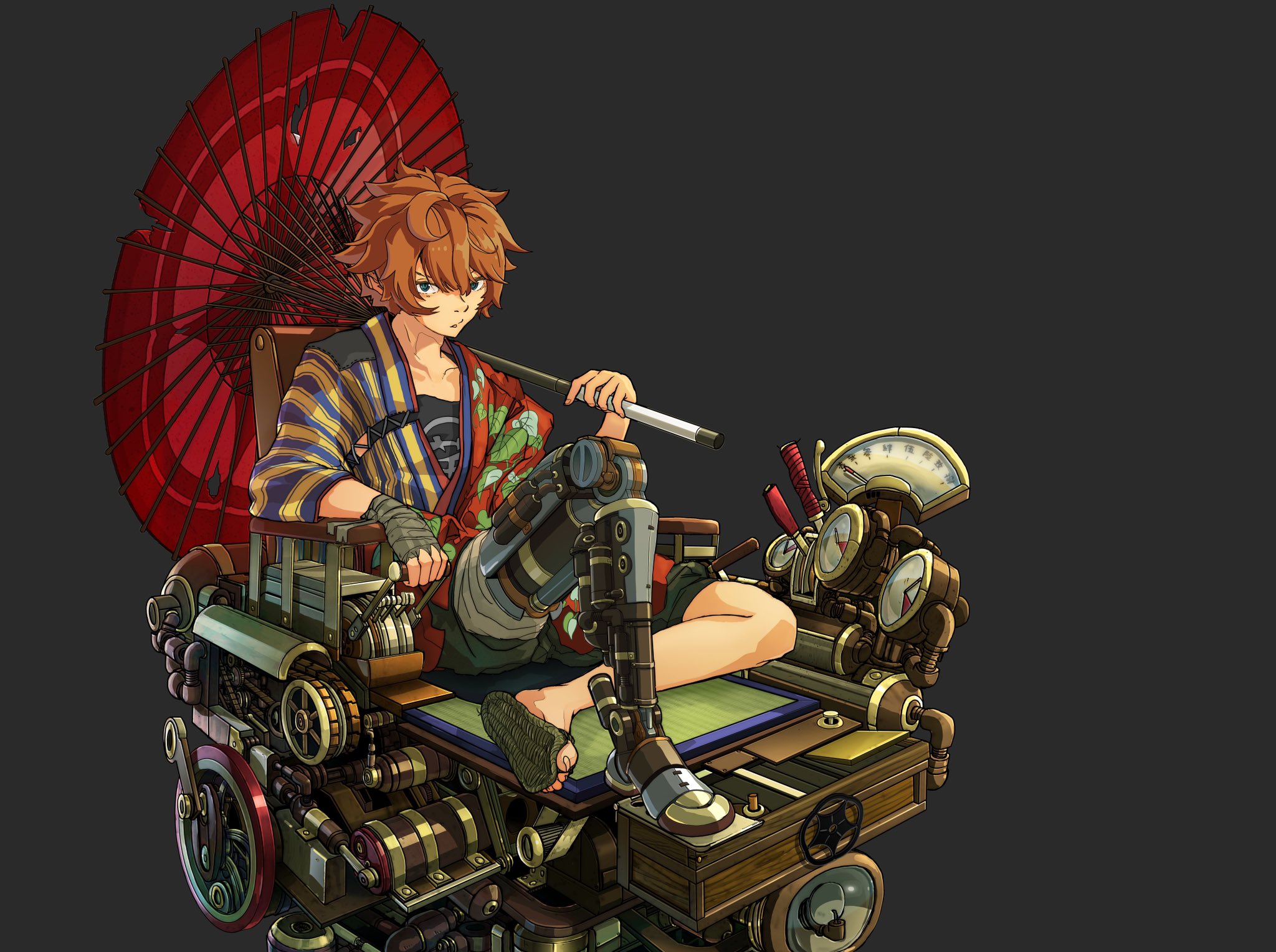 0b0tto 絵本作家 過去作ですが 5年前ぐらい 世界観はサツマイモから精製したメタンガスを使って暮らしている世界 江戸時代ガスパンク 主人公はサツマイモ農家 イラスト イラスト好きな人と繋がりたい T Co Qnwhsfrede Twitter
