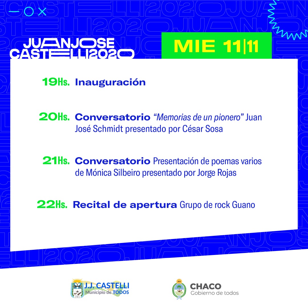FdLD_Chaco's tweet photo. HOY! No te pierdas la Feria del Libro Digital Federal 2020, Leer es tu Derecho • Edición J.J Castelli📍
.
👉 Te compartimos la agenda del primer día de actividades para que puedas disfrutar de la feria desde casa 🏠
.
✅ Mirá todas las presentaciones https://t.co/0m90TQcTm2 https://t.co/YckJY3dKkL
