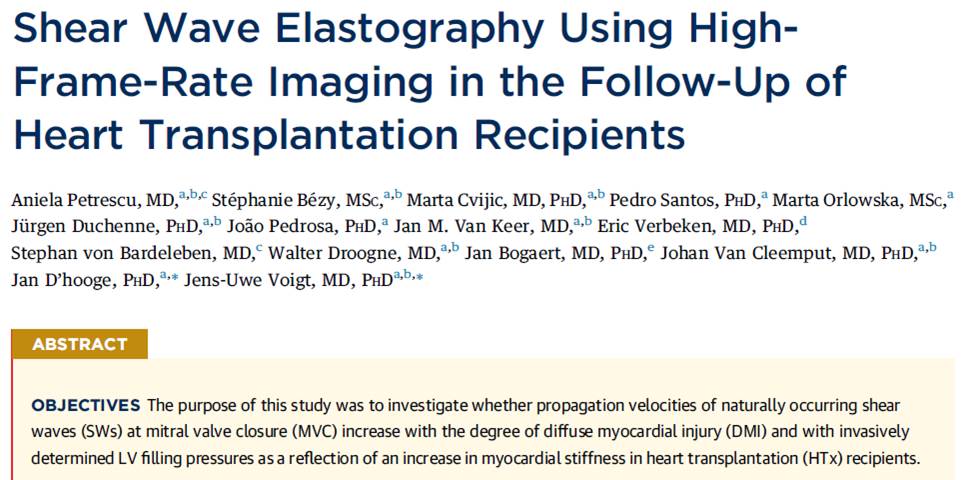 vonBardelebenRS's tweet photo. #Imaging #Cardiotwitter #Petrescu @aniela_petrescu #Leuven #Mainz Jens-Uwe Voigt @vonBardelebenRS #JACCIMG #hotoffthepress #echocardiography #cMRI #transplant #heart #shearwave #elastography https://t.co/eZ2ukkBIUN