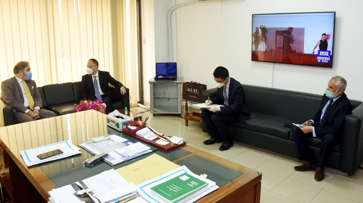 Newly appointed Chinese Ambassador to Pakistan H. E. <a href="/AmbNong/">Nong Rong</a> called on Chairman <a href="/saarbab/">Sher Ali Arbab</a> at the Parliament House. Chairman welcomed Ambassador Nong and assured complete support of the Parliamentary Committee to help expedite implementation of various CPEC projects