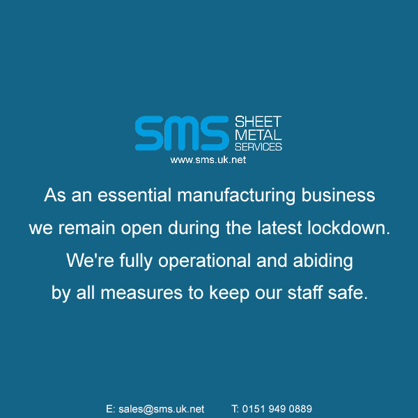 As an essential manufacturing business we remain open during the latest lockdown. We're fully operational and abiding by all measures to keep our staff safe. 

Please get in touch if you have any questions about our services. 

#COVID19 #UKMFG