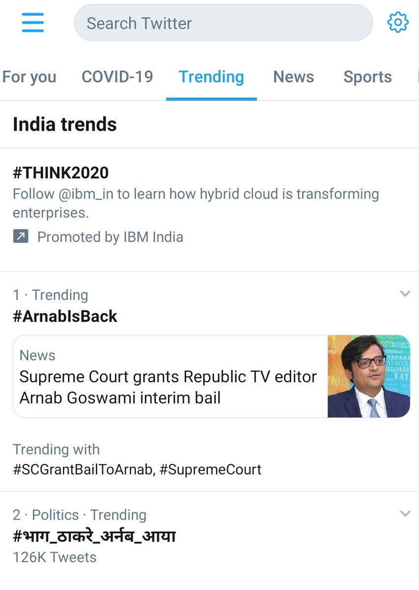 IAmDevikaMehta's tweet photo. The Power of Media! 
#JusticeChandrachud restored the faith in SC once again! We need more people like him for a better India!
#BJP4Maharashtra and not Shiv Sena anymore plz! https://t.co/xSBNta3hjt