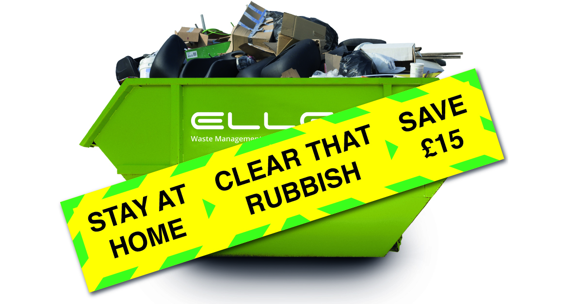 Want to relieve the Boredom? Want to clear that Garage, Loft or Garden? Well look no further than ELLGIA your LOCAL, RELIABLE and SPEEDY skip provider!
• £15 off our standard skip prices when you quote the reference LOCKDOWN15 between now and the 2nd of December 2020