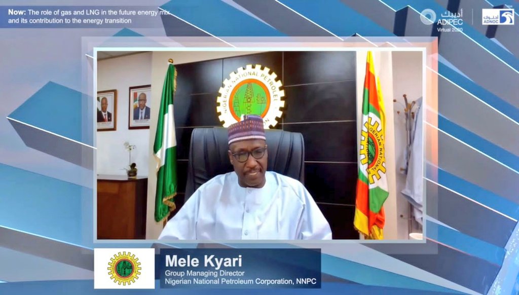 nnpclimited's tweet photo. "We are growing domestic gas utilization to 4.5BCF through aggressive investment in infrastructure which will improve power generation, industrialization, etc). We are also expanding the Nigeria LNG (through Train 7) from 22mmtpa to 30mmtpa." ---GMD @MKKyari @ #ADIPEC202 https://t.co/wGEu4NZKsu