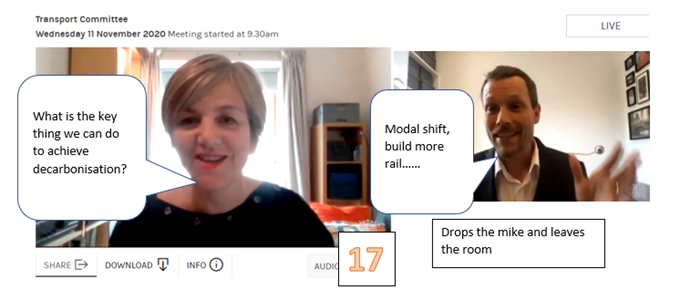This was actually my favourite part of the discussion - so I will leave it here: Modal shift (6/6).