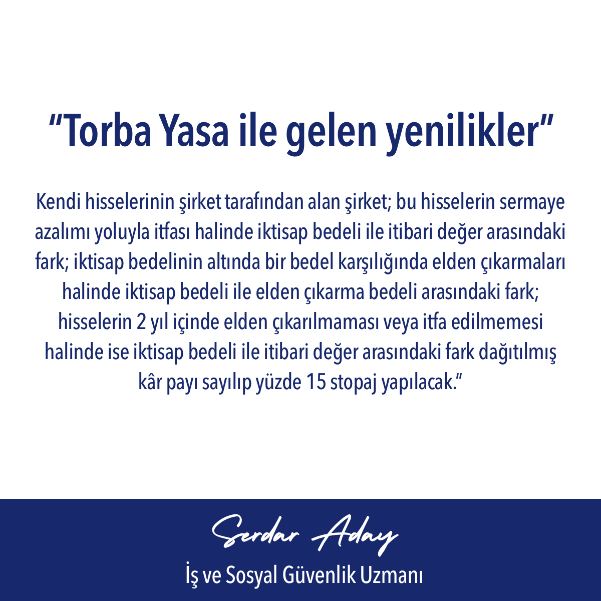 serdaradaysgk's tweet photo. Torba Yasa ile gelen yenilikler -9 #serdaraday #torbayasa https://t.co/a8SP77kGPc