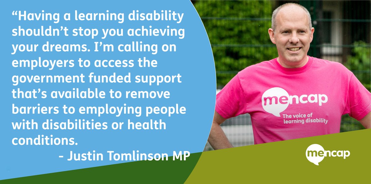 mencap_charity's tweet image. “Mencap is leading the way in unlocking career opportunities for people with a #LearningDisability and I would encourage others to #ThinkDifferently and follow their example.” - Minister for Disabled People, Health and Work @JustinTomlinson

Find out more: mencap.org.uk/LDWW