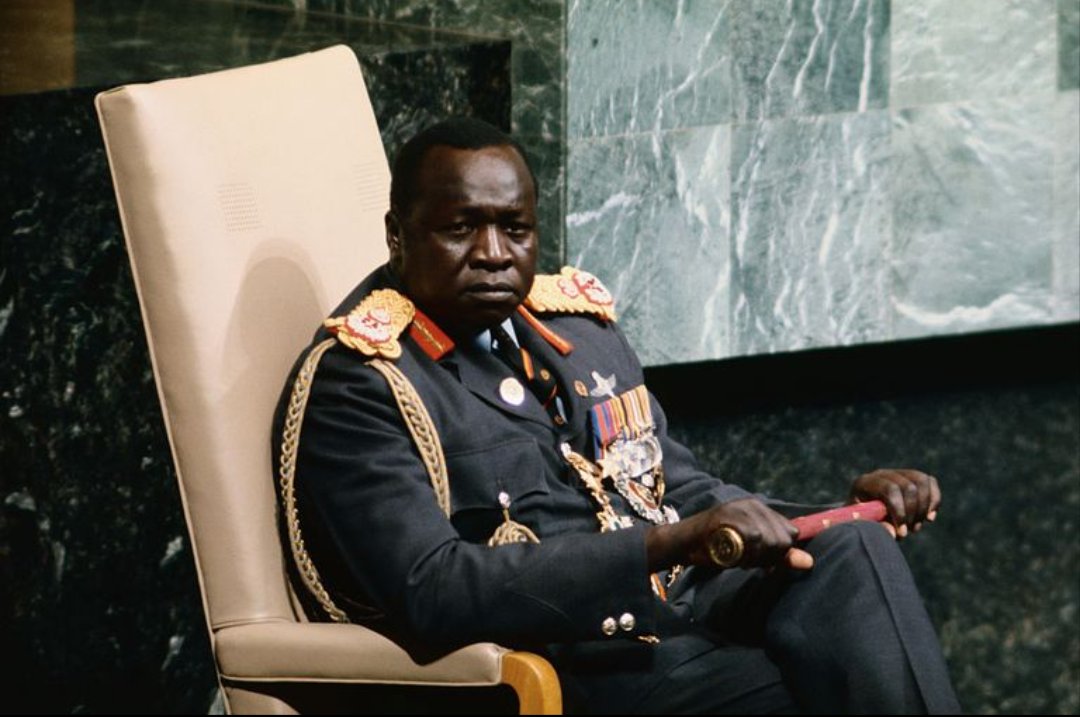 funshographix's tweet photo. Idi Amin championed the cause of Afrikan liberation &amp; self determination for black people. He was instrumental in the fight against Apartheid, and in 1975, he led the Pan-Afrikan struggle for the independence of southern Afrikan states. From Angola, Zimbabwe, Namibia, Mozambique https://t.co/Op34714mCI