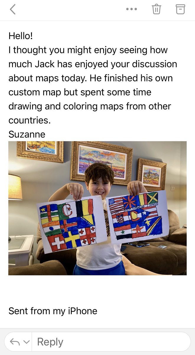 artwithmsyang's tweet photo. Our students learned about different countries flags and then used design principles to make their own identity flags. It brightens my day seeing parents share how our students were inspired by the class discussion. It’s a #WINsday #ChatsWORTHY @_derrienTCS  @visualartsbcps https://t.co/4gfhEEeINq